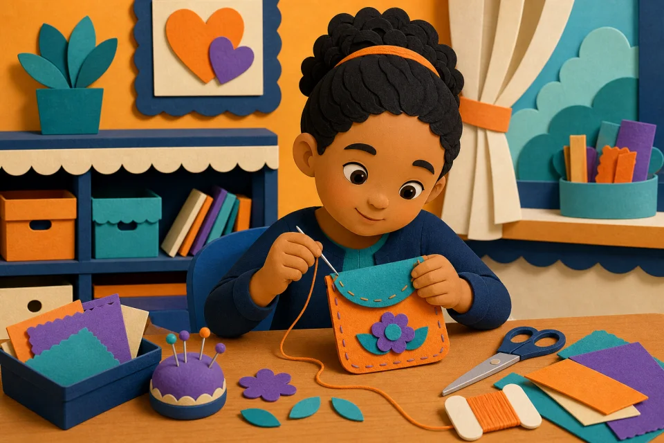 Illustration of the sewing and creativity activity