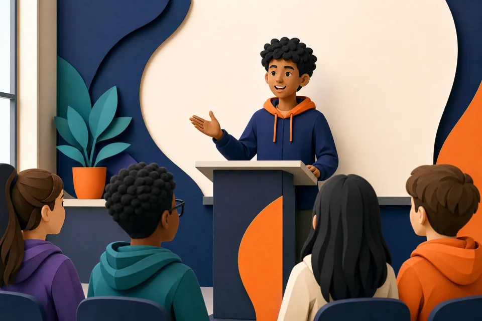 Illustration of the public speaking activity
