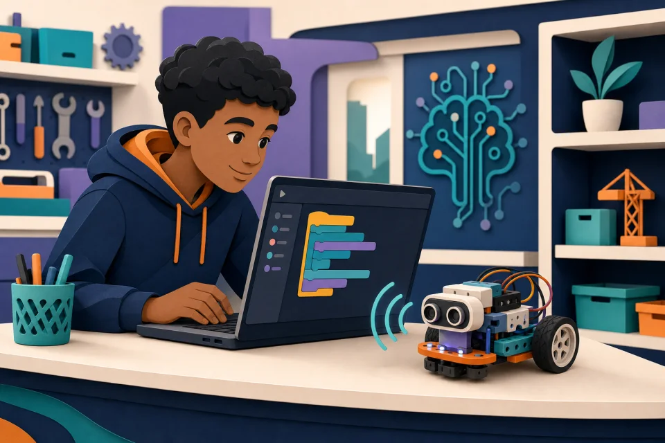 Illustration of the stem, robotics, and ai activity